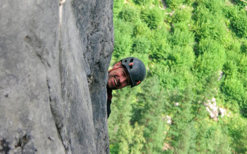 Rubén Sausán, guía de barrancos en la Sierra de Guara